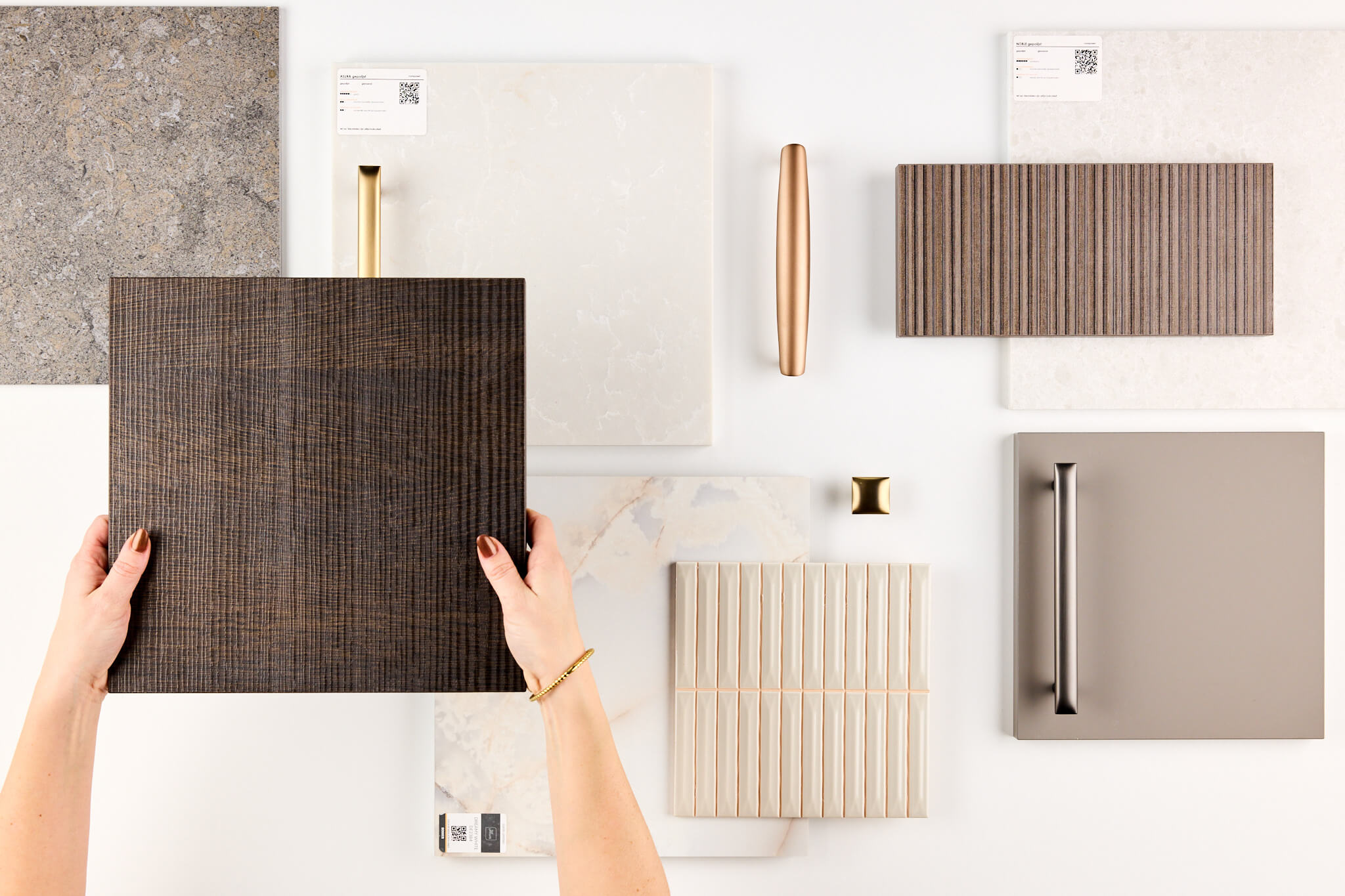 Moodboard voor een rustige hoekkeuken