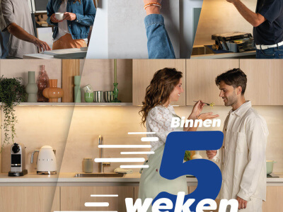 Binnen 5 weken geleverd